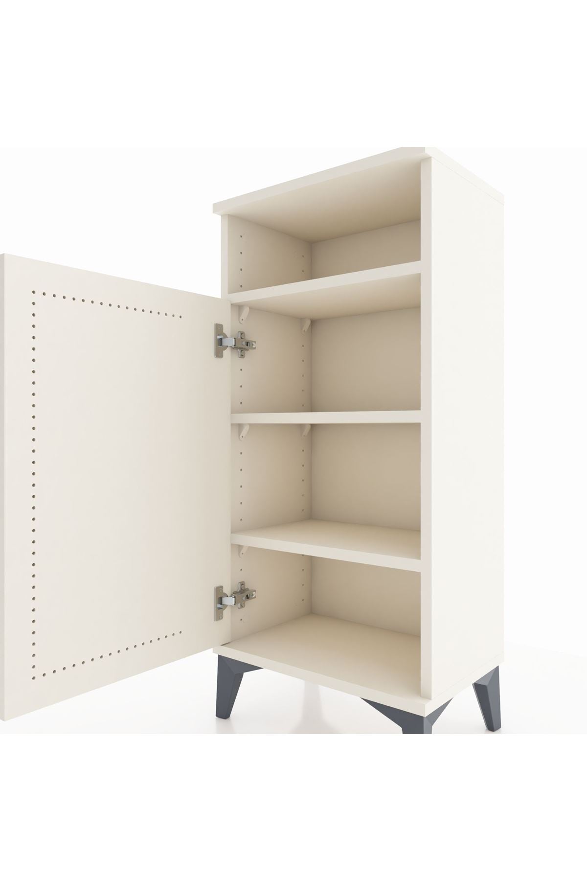 Arges Komodin 3 Raflı Tek Kapaklı 44x30x96 Aytaşı-Aytaşı