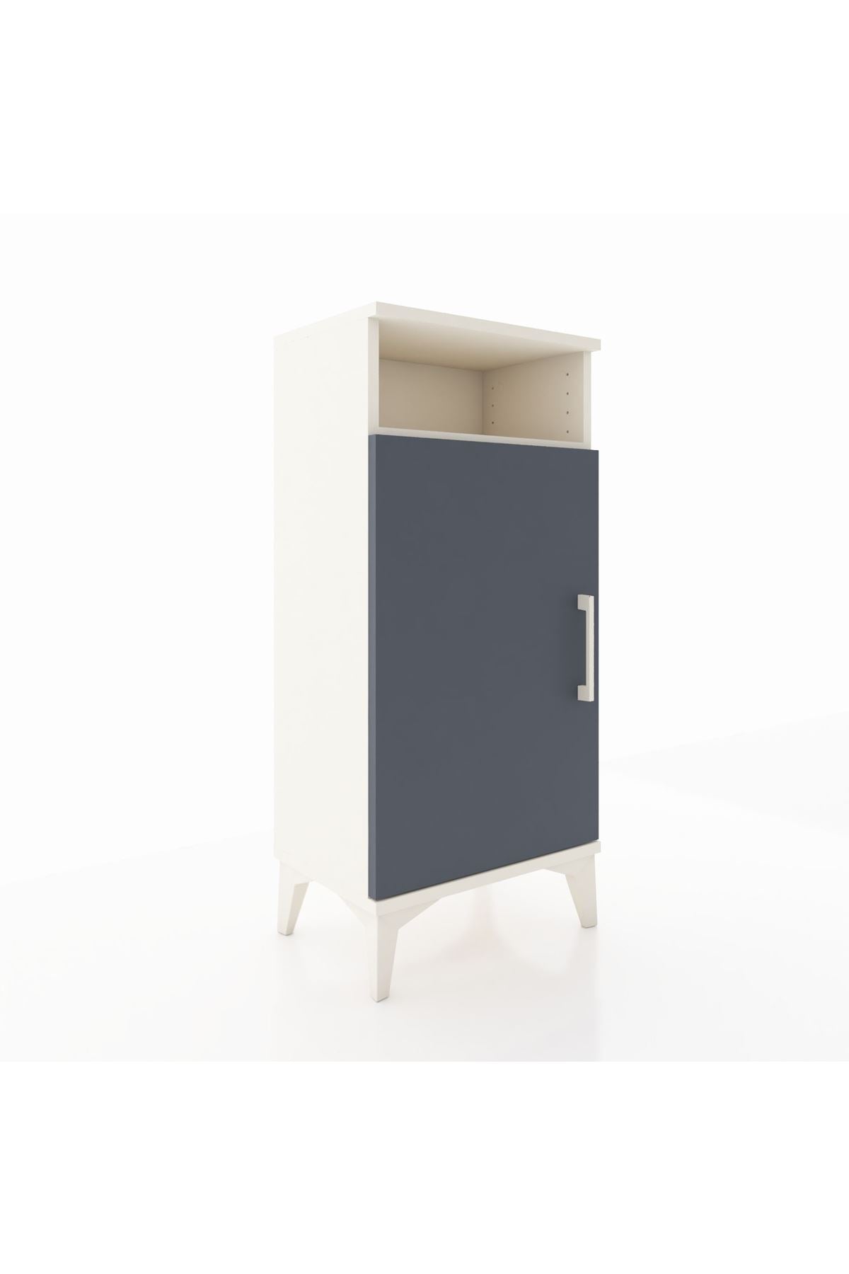 Arges Komodin 3 Raflı Tek Kapaklı 44x30x96 Aytaşı-Antrasit