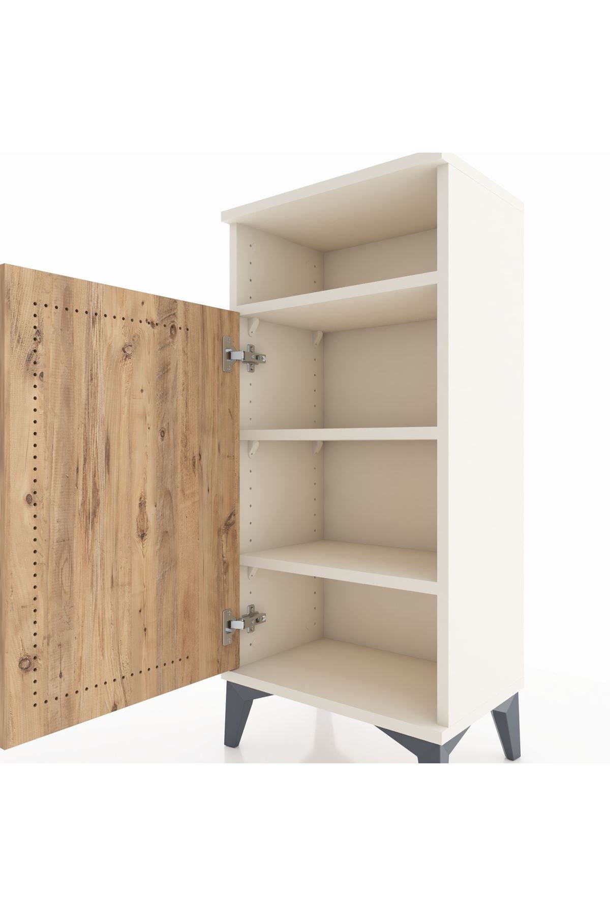 Arges Komodin 3 Raflı Tek Kapaklı 44x30x96 Aytaşı-Çam