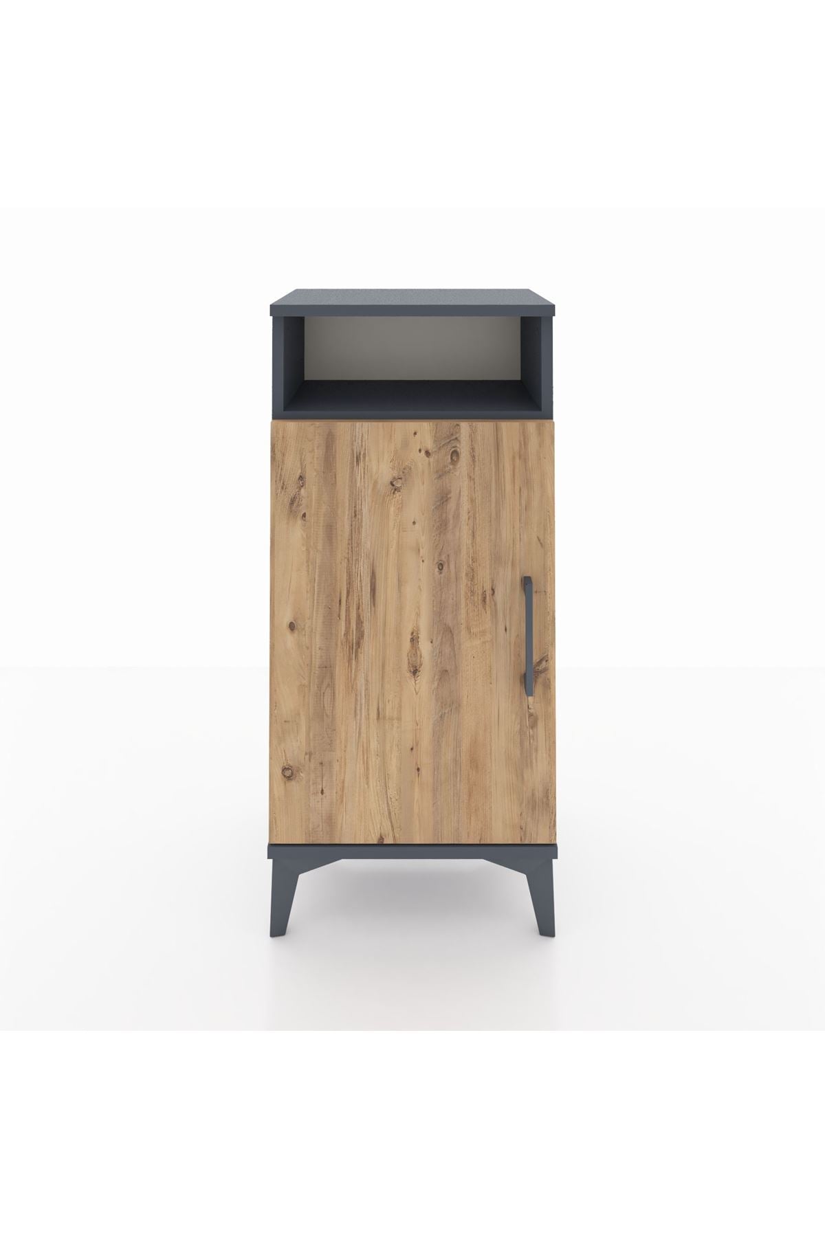 Arges Komodin 3 Raflı Tek Kapaklı 44x30x96 Antrasit-Çam