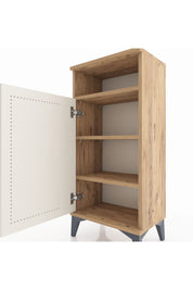 Arges Komodin 3 Raflı Tek Kapaklı 44x30x96 Çam-Aytaşı