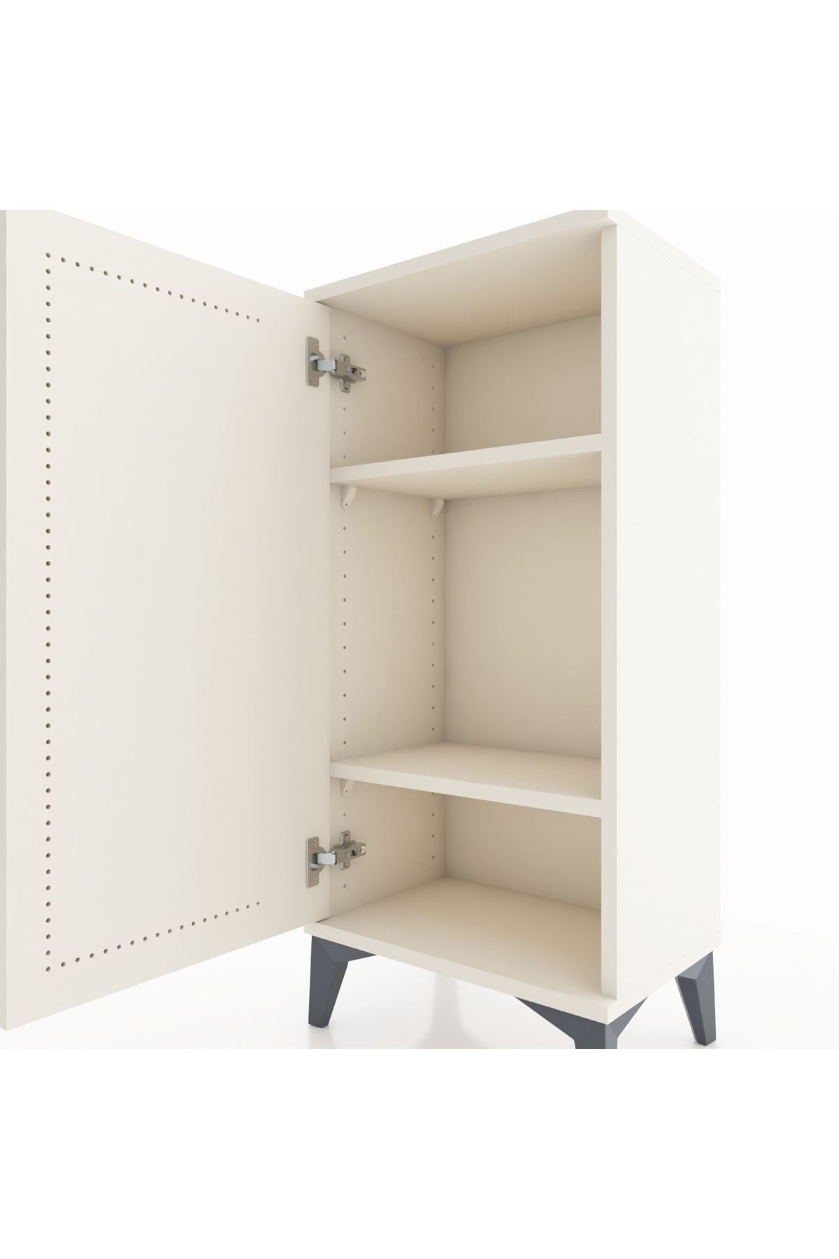 Arges Komodin 2 Raflı Tek Kapaklı 44x30x96 Aytaşı-Aytaşı