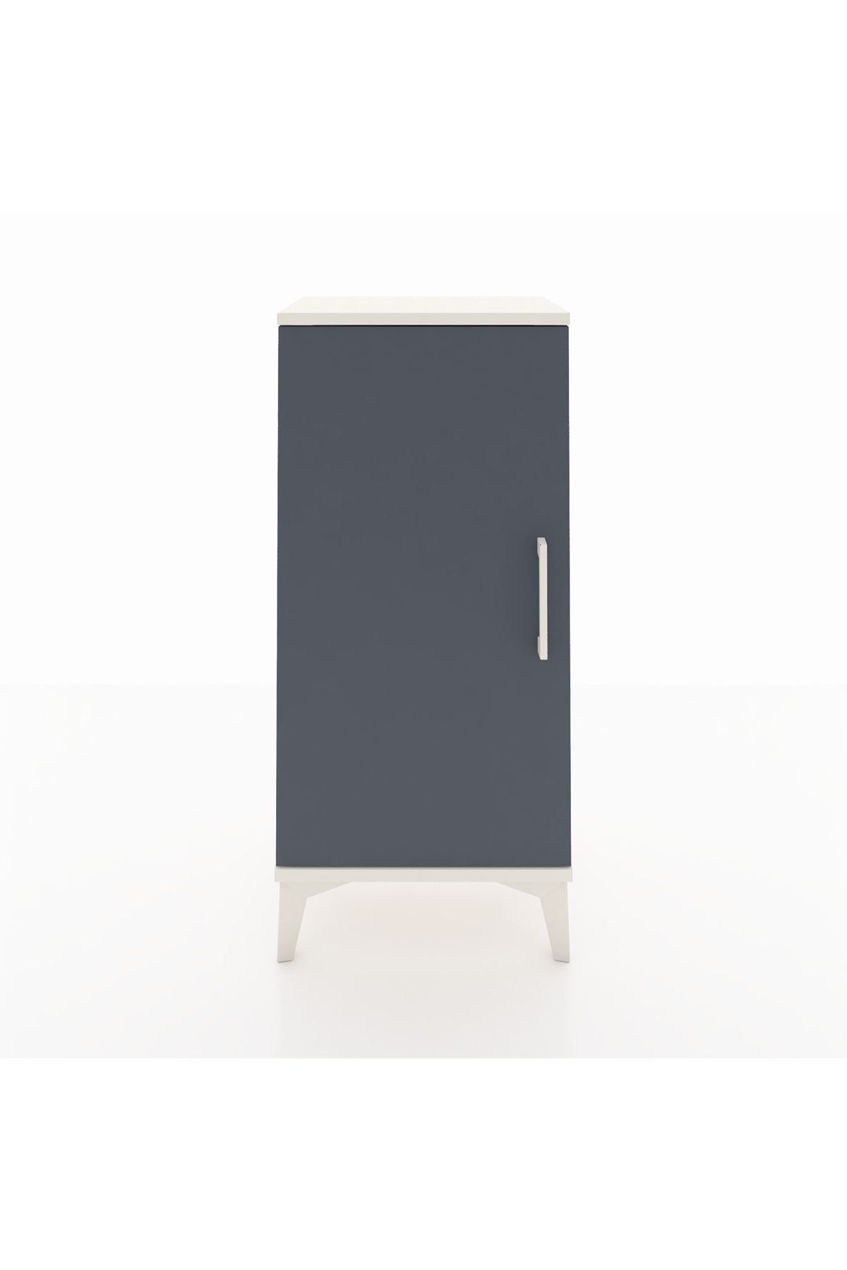 Arges Komodin 2 Raflı Tek Kapaklı 44x30x96 Aytaşı-Antrasit