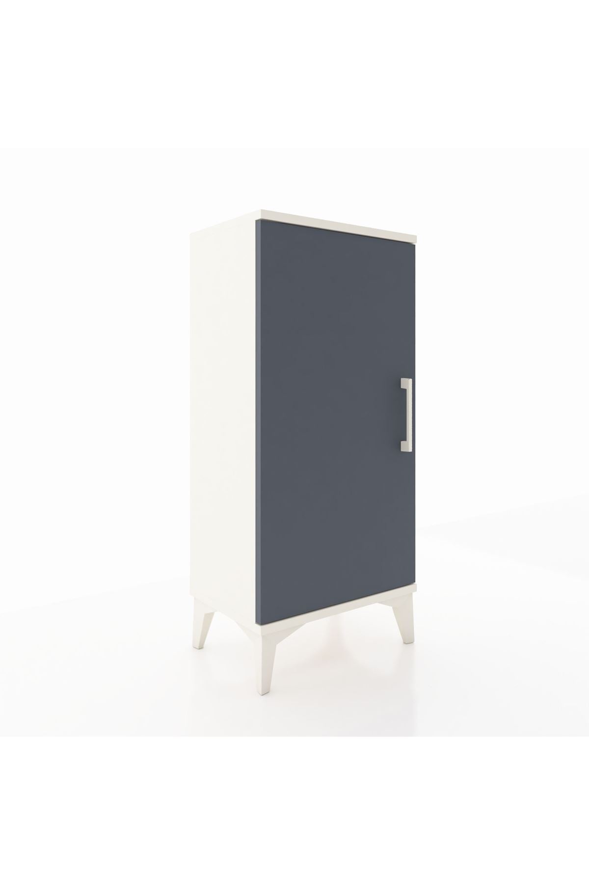 Arges Komodin 2 Raflı Tek Kapaklı 44x30x96 Aytaşı-Antrasit