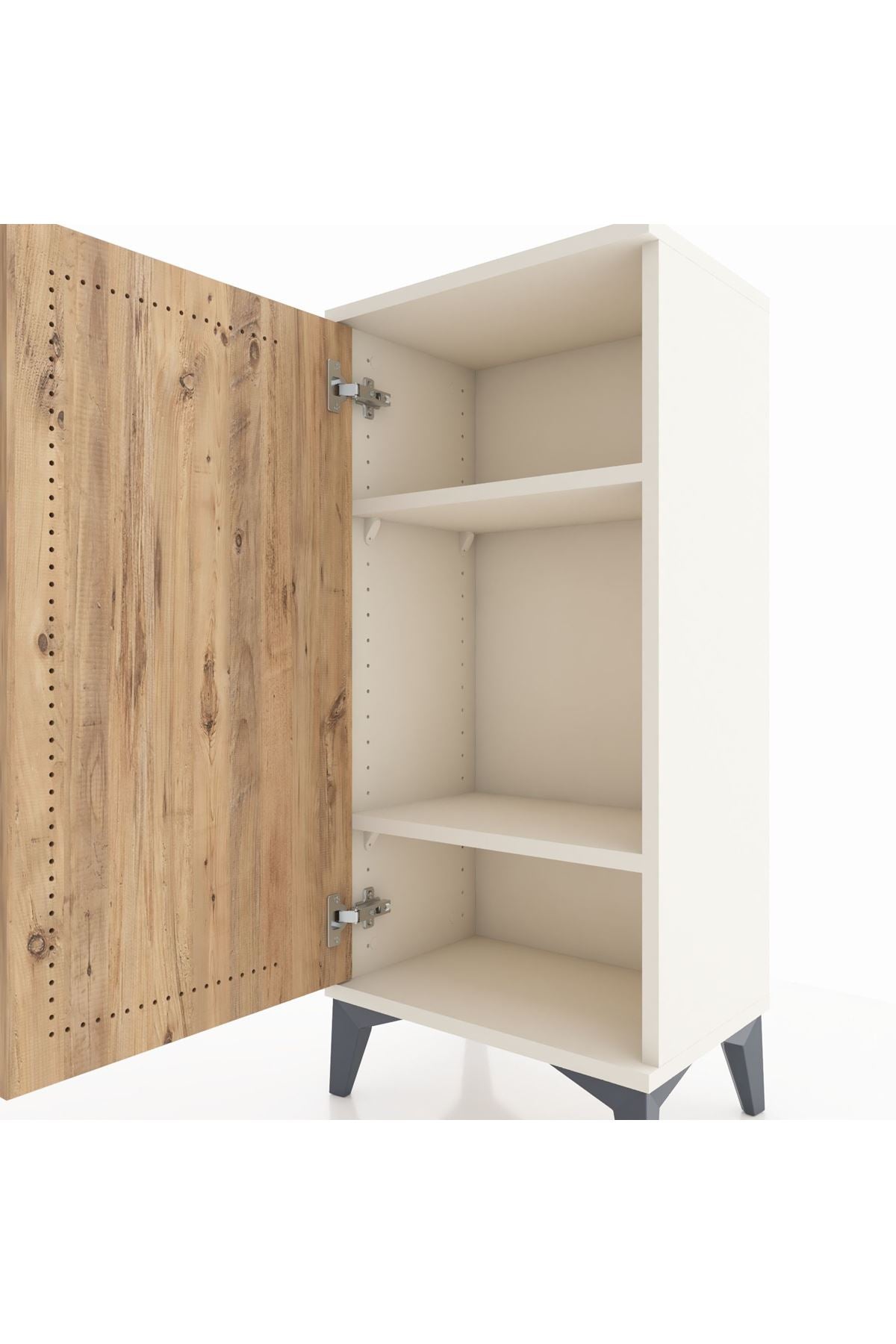 Arges Komodin 2 Raflı Tek Kapaklı 44x30x96 Aytaşı-Çam