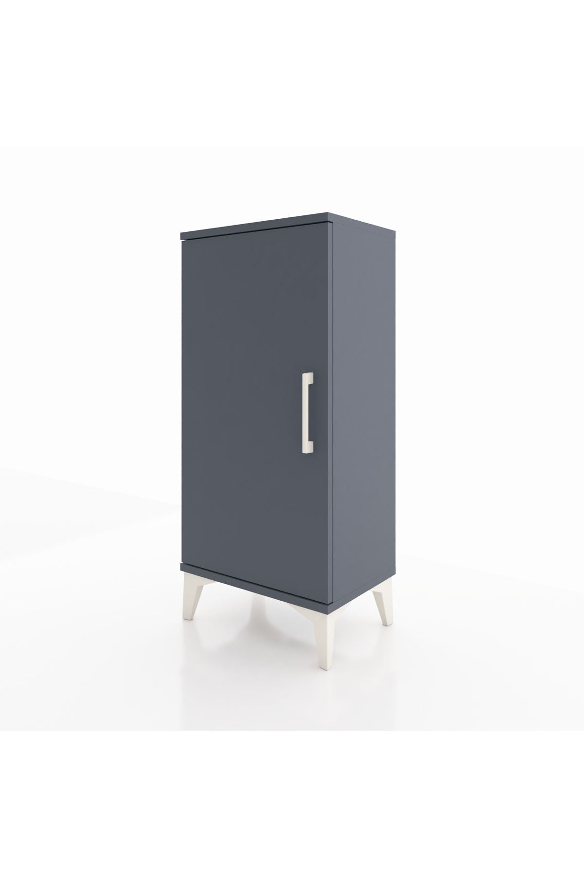 Arges Komodin 2 Raflı Tek Kapaklı 44x30x96 Antrasit-Antrasit