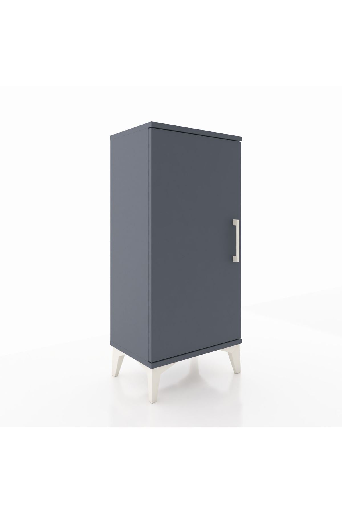 Arges Komodin 2 Raflı Tek Kapaklı 44x30x96 Antrasit-Antrasit