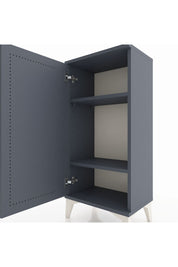 Arges Komodin 2 Raflı Tek Kapaklı 44x30x96 Antrasit-Antrasit