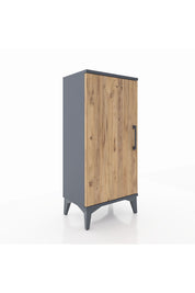 Arges Komodin 2 Raflı Tek Kapaklı 44x30x96 Antrasit-Çam