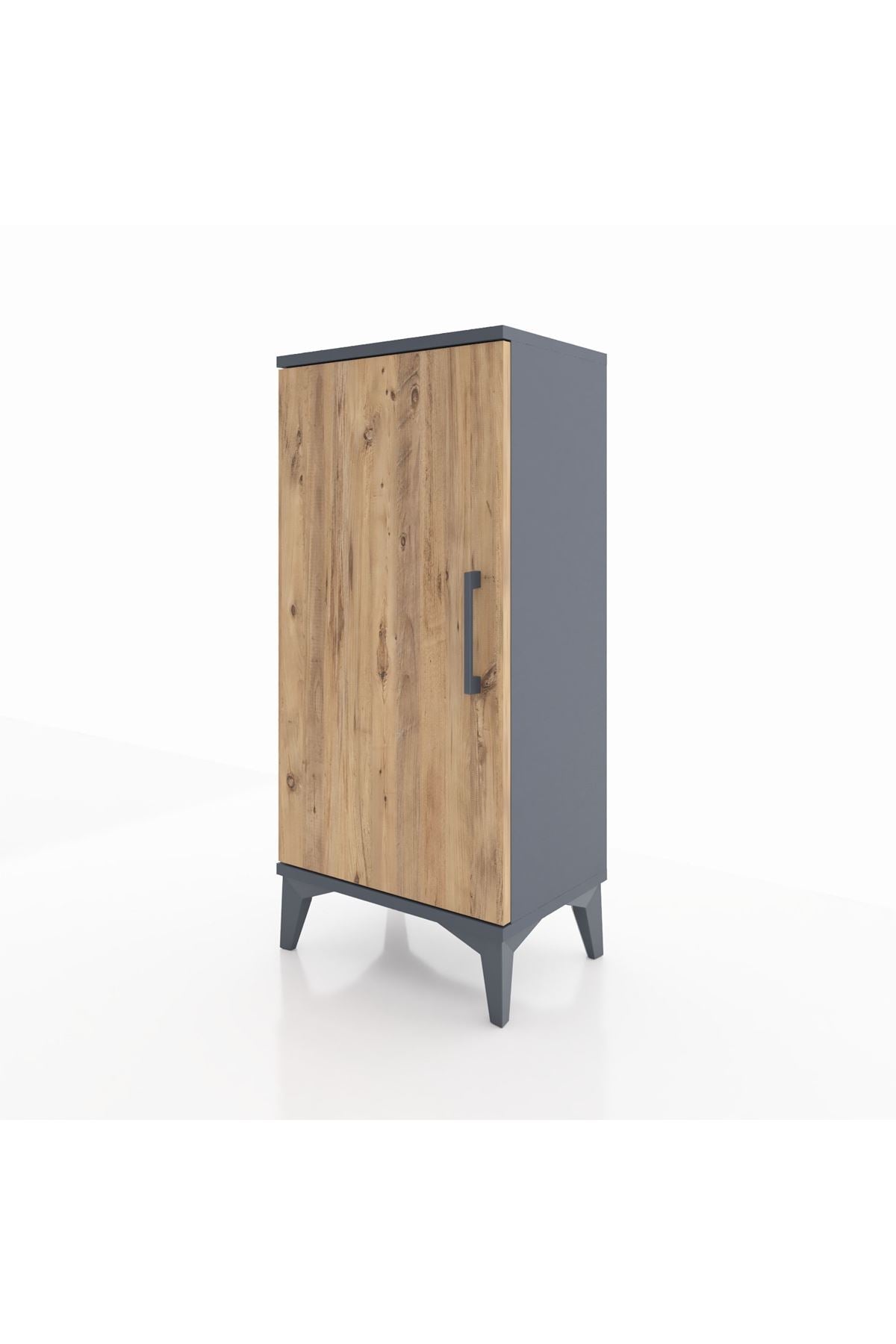 Arges Komodin 2 Raflı Tek Kapaklı 44x30x96 Antrasit-Çam