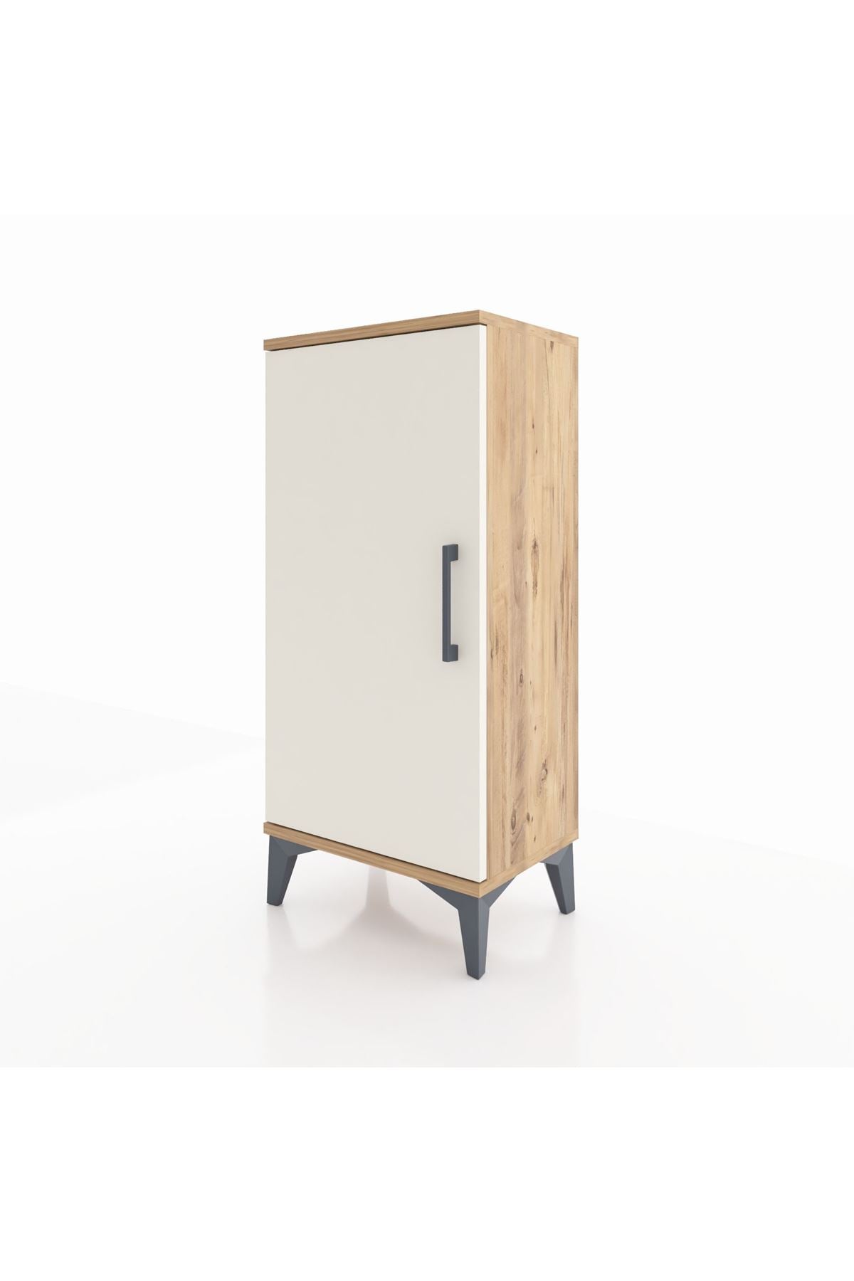 Arges Komodin 2 Raflı Tek Kapaklı 44x30x96 Çam-Aytaşı