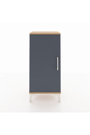 Arges Komodin 2 Raflı Tek Kapaklı 44x30x96 Çam-Antrasit