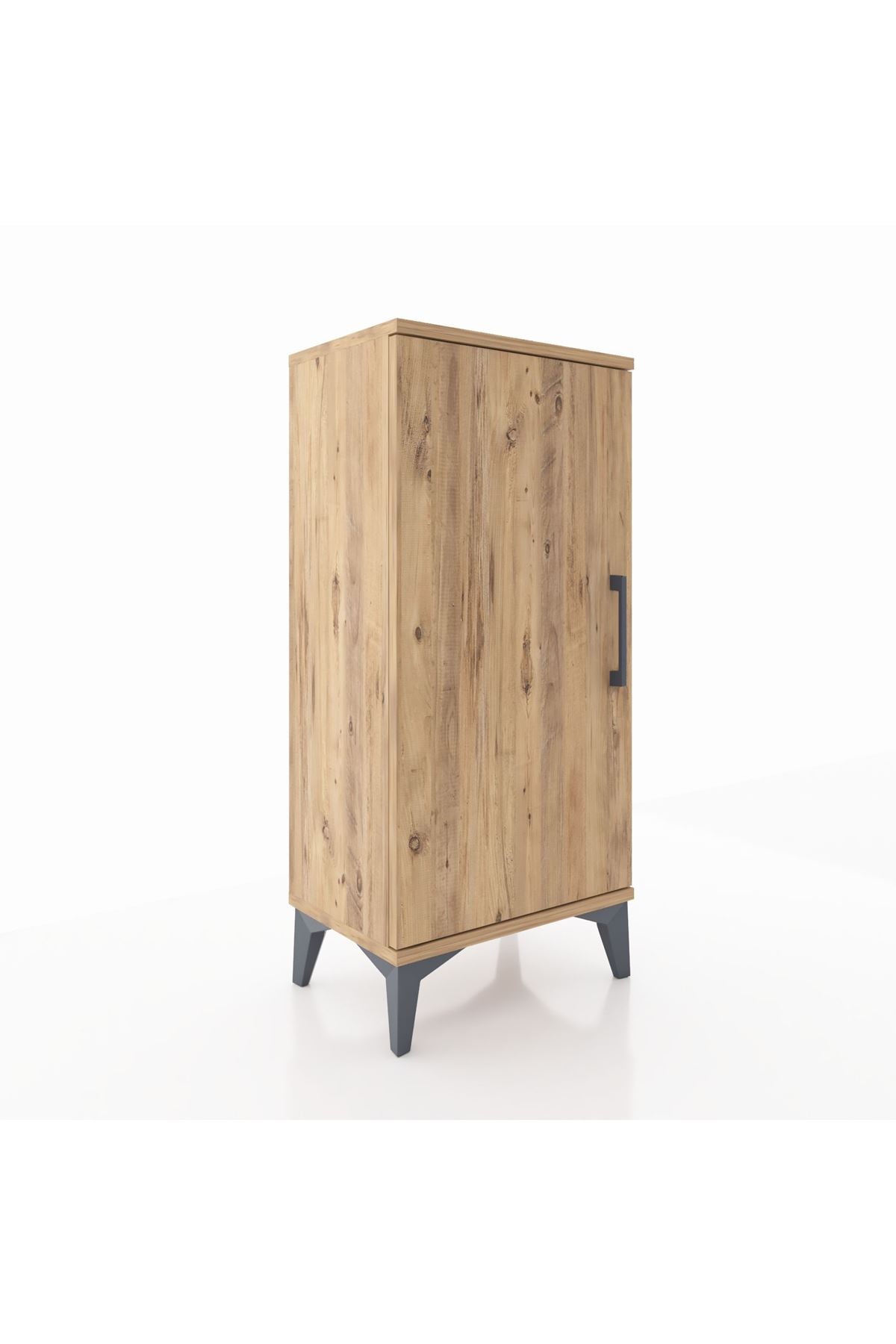 Arges Komodin 2 Raflı Tek Kapaklı 44x30x96 Çam-Çam