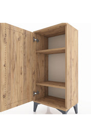 Arges Komodin 2 Raflı Tek Kapaklı 44x30x96 Çam-Çam