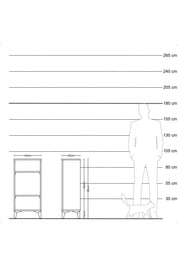 Arges Komodin 2 Raflı 44x30x96 Antrasit-Antrasit