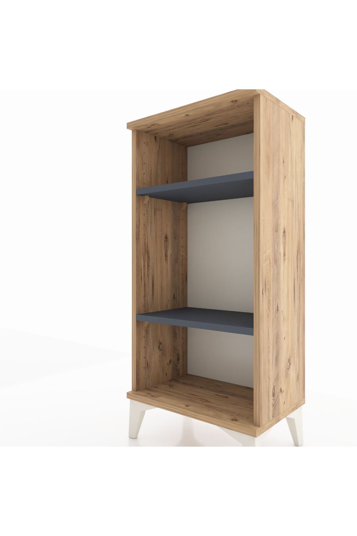 Arges Komodin 2 Raflı 44x30x96 Çam-Antrasit