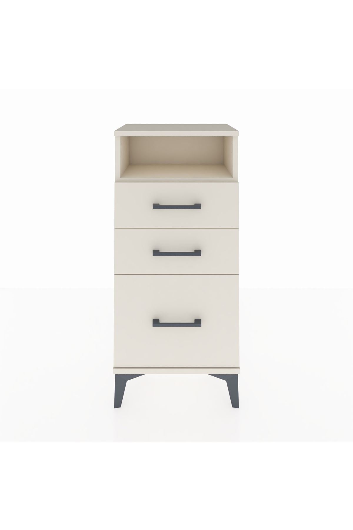 Arges Komodin Tek Raflı 3 Çekmeceli 44x30x96 Aytaşı-Aytaşı