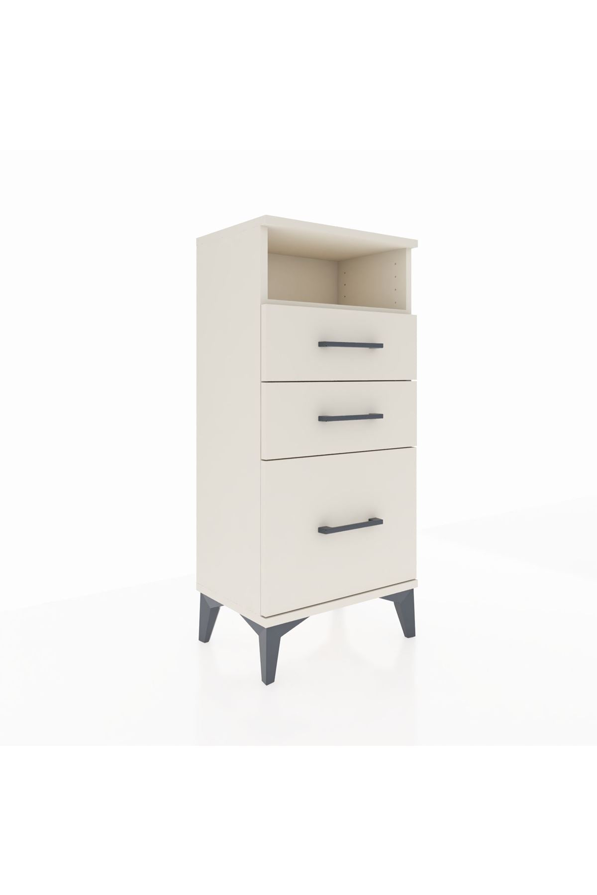 Arges Komodin Tek Raflı 3 Çekmeceli 44x30x96 Aytaşı-Aytaşı