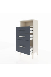 Arges Komodin Tek Raflı 3 Çekmeceli 44x30x96 Aytaşı-Antrasit