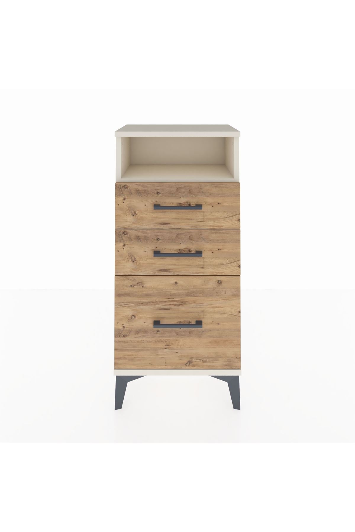 Arges Komodin Tek Raflı 3 Çekmeceli 44x30x96 Aytaşı-Çam