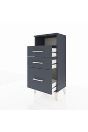 Arges Komodin Tek Raflı 3 Çekmeceli 44x30x96 Antrasit-Antrasit