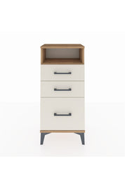 Arges Komodin Tek Raflı 3 Çekmeceli 44x30x96 Çam-Aytaşı