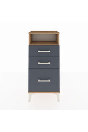 Arges Komodin Tek Raflı 3 Çekmeceli 44x30x96 Çam-Antrasit