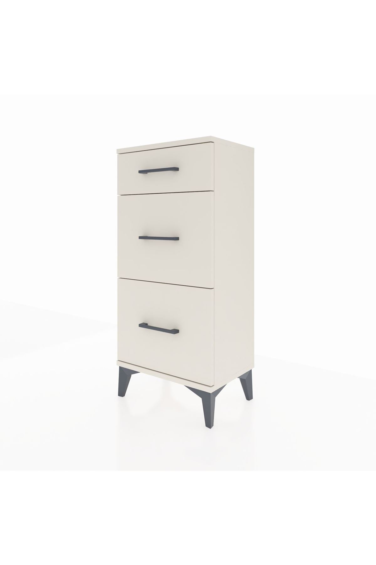 Arges Komodin 3 Çekmeceli 44x30x96 Aytaşı-Aytaşı