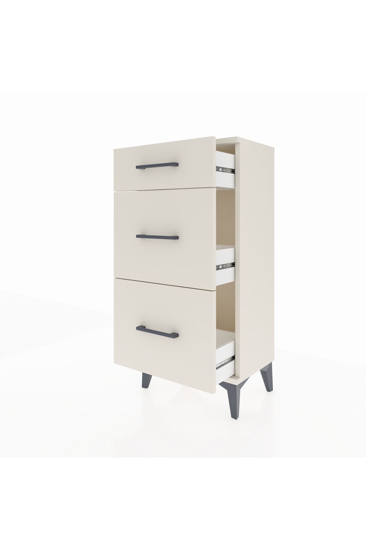 Arges Komodin 3 Çekmeceli 44x30x96 Aytaşı-Aytaşı