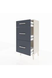 Arges Komodin 3 Çekmeceli 44x30x96 Aytaşı-Antrasit