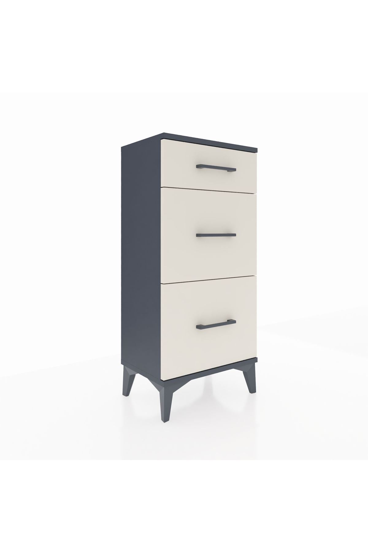 Arges Komodin 3 Çekmeceli 44x30x96 Antrasit-Aytaşı