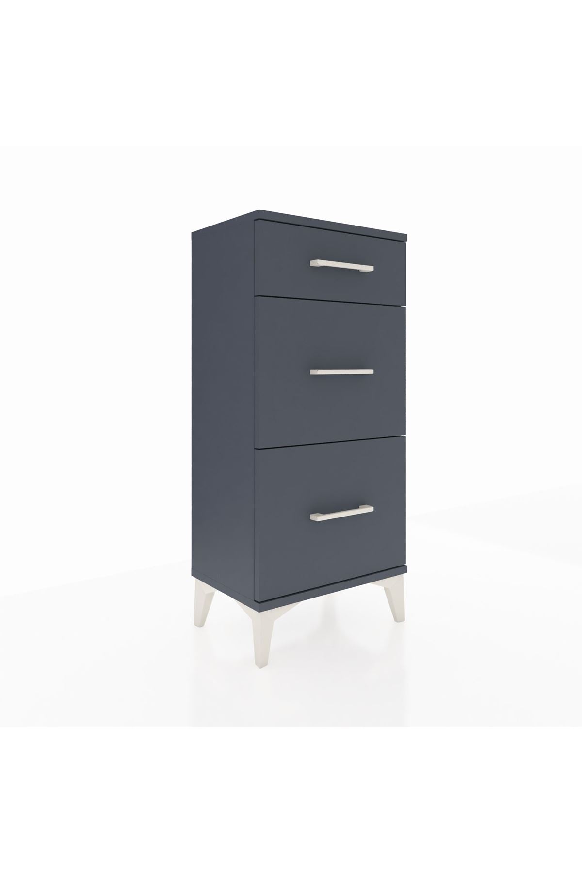 Arges Komodin 3 Çekmeceli 44x30x96 Antrasit-Antrasit