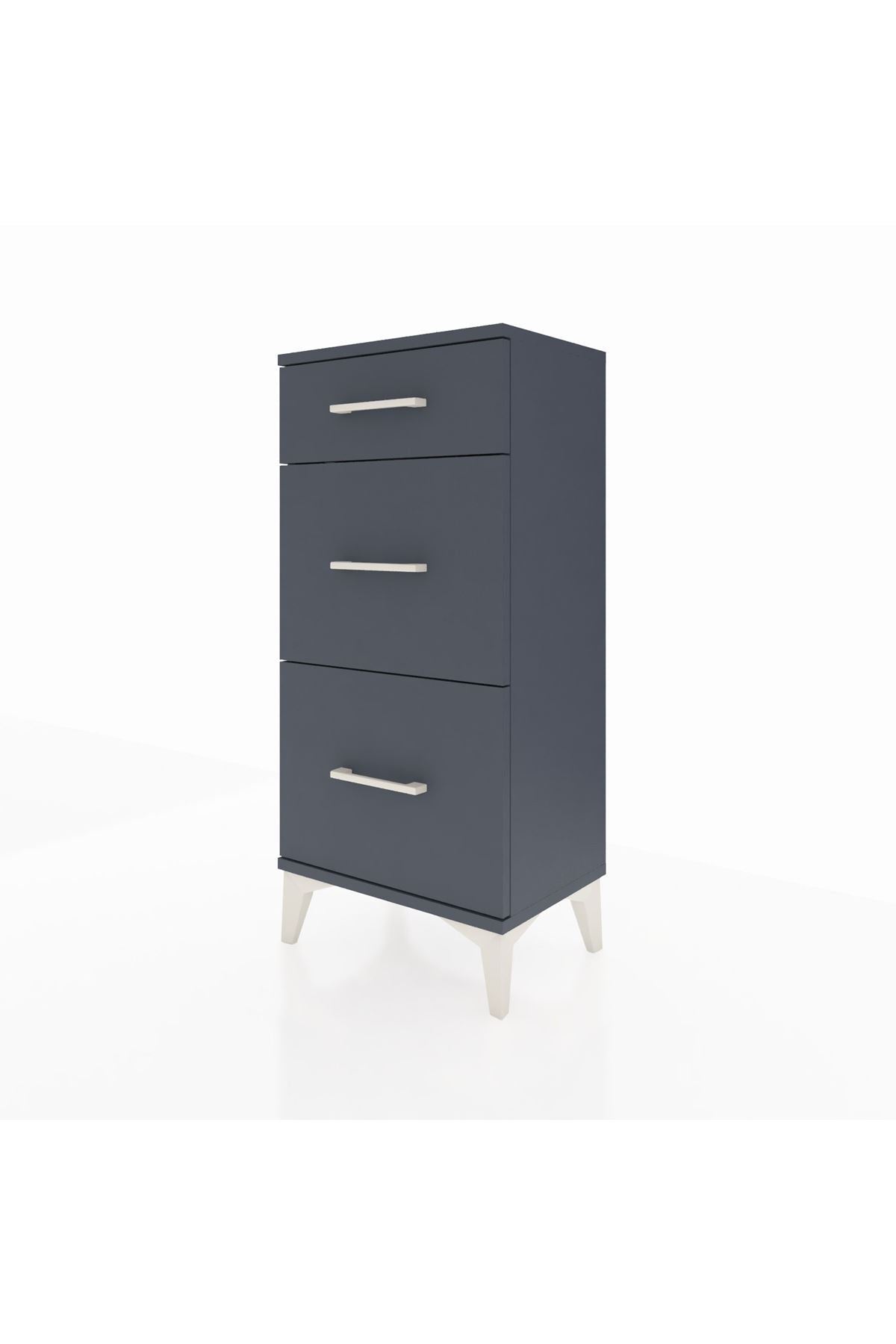 Arges Komodin 3 Çekmeceli 44x30x96 Antrasit-Antrasit