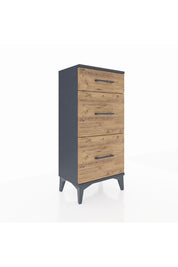 Arges Komodin 3 Çekmeceli 44x30x96 Antrasit-Çam