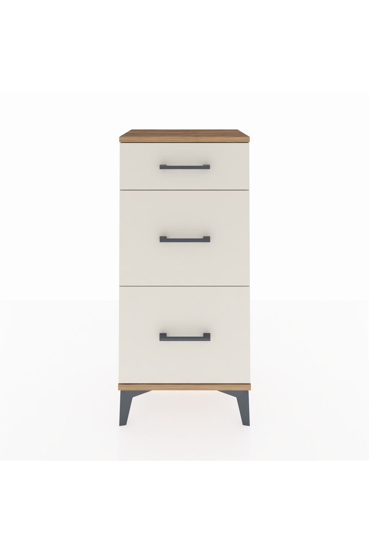 Arges Komodin 3 Çekmeceli 44x30x96 Çam-Aytaşı