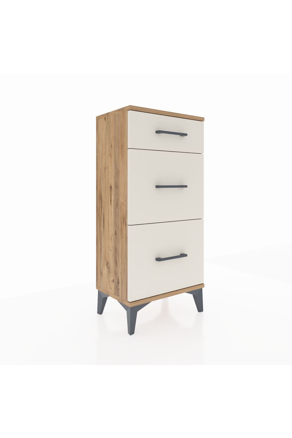 Arges Komodin 3 Çekmeceli 44x30x96 Çam-Aytaşı