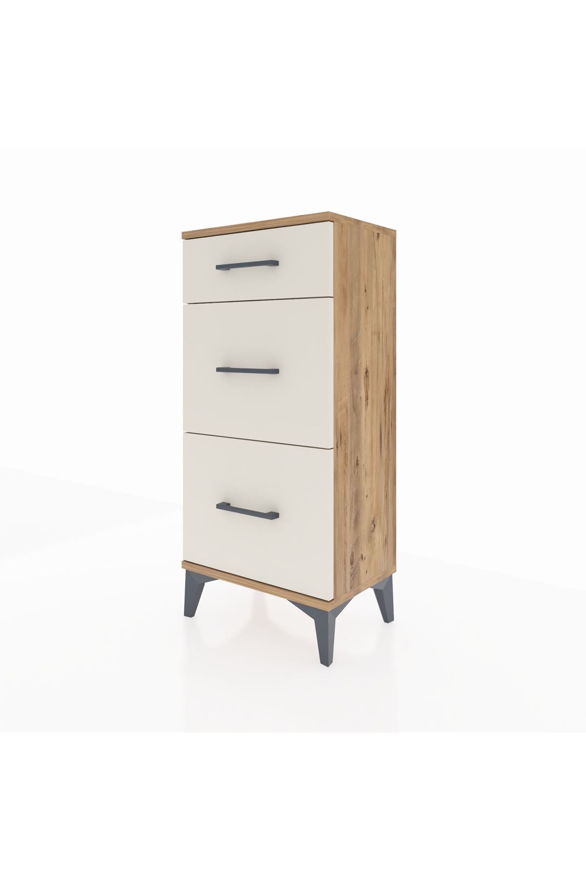 Arges Komodin 3 Çekmeceli 44x30x96 Çam-Aytaşı