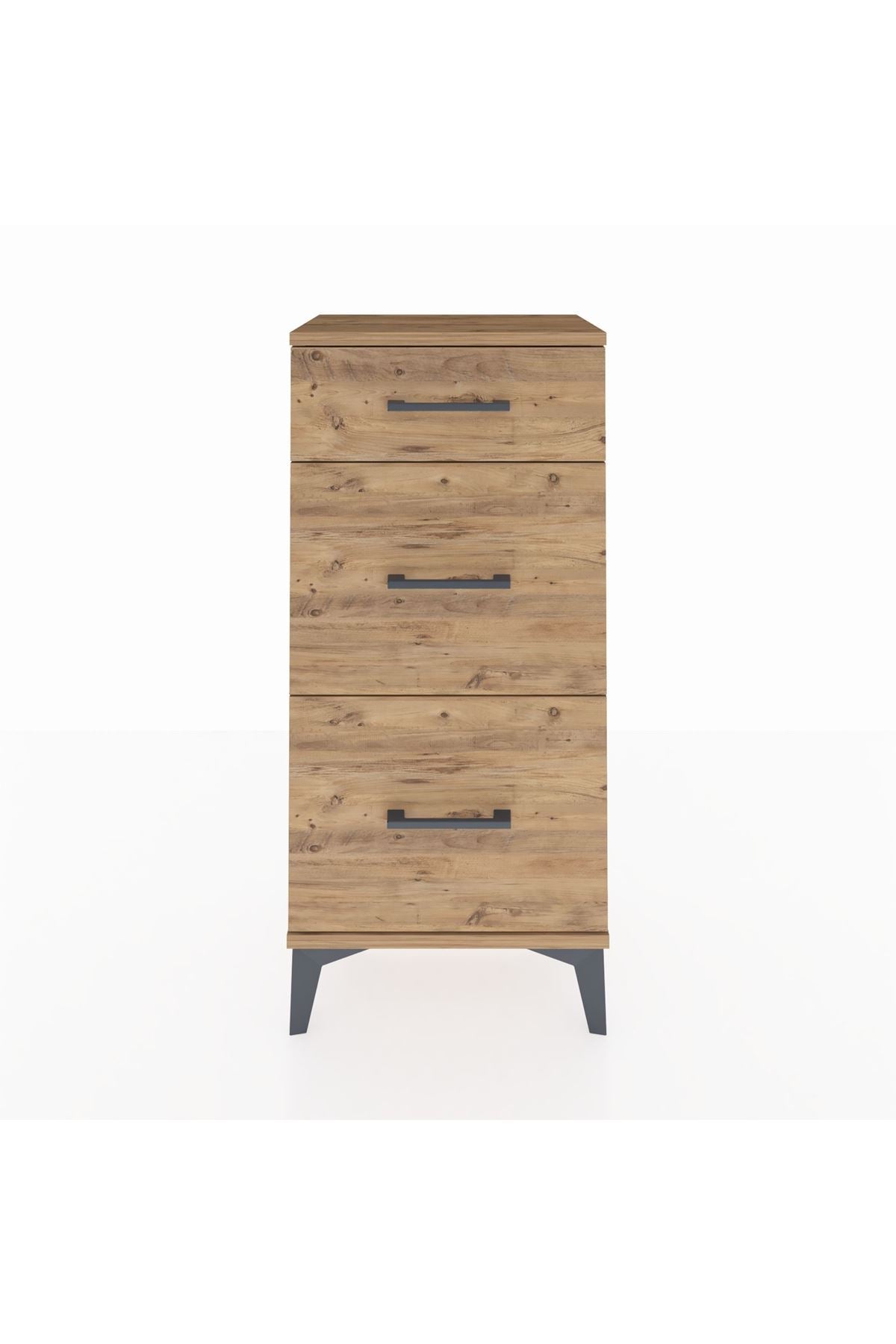 Arges Komodin 3 Çekmeceli 44x30x96 Çam-Çam