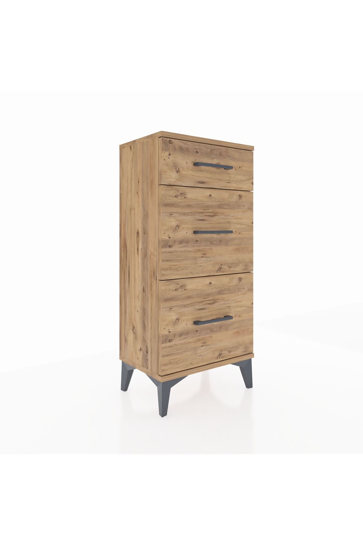 Arges Komodin 3 Çekmeceli 44x30x96 Çam-Çam