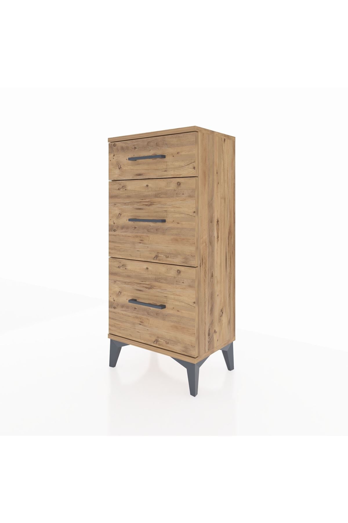 Arges Komodin 3 Çekmeceli 44x30x96 Çam-Çam