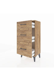 Arges Komodin 3 Çekmeceli 44x30x96 Çam-Çam