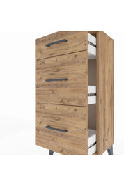 Arges Komodin 3 Çekmeceli 44x30x96 Çam-Çam