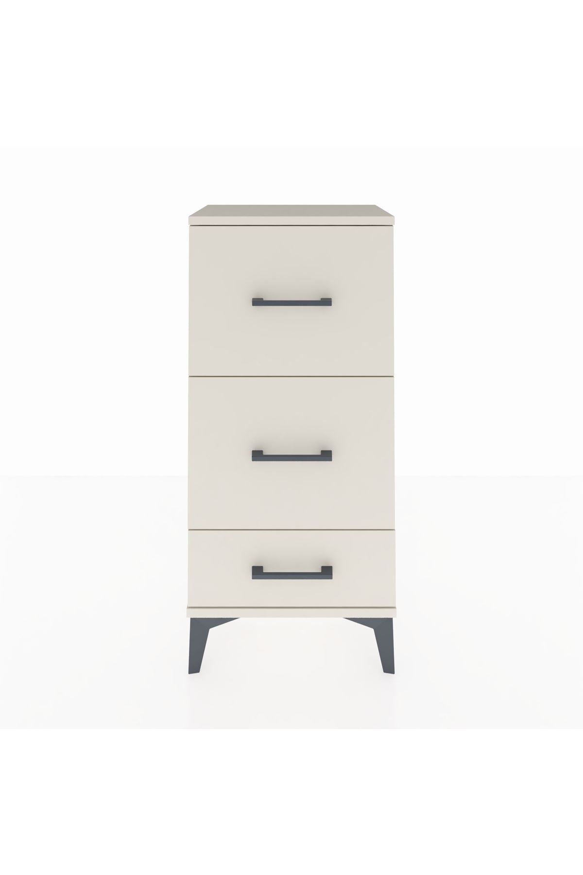 Arges Komodin 3 Çekmeceli 44x30x96 Aytaşı-Aytaşı