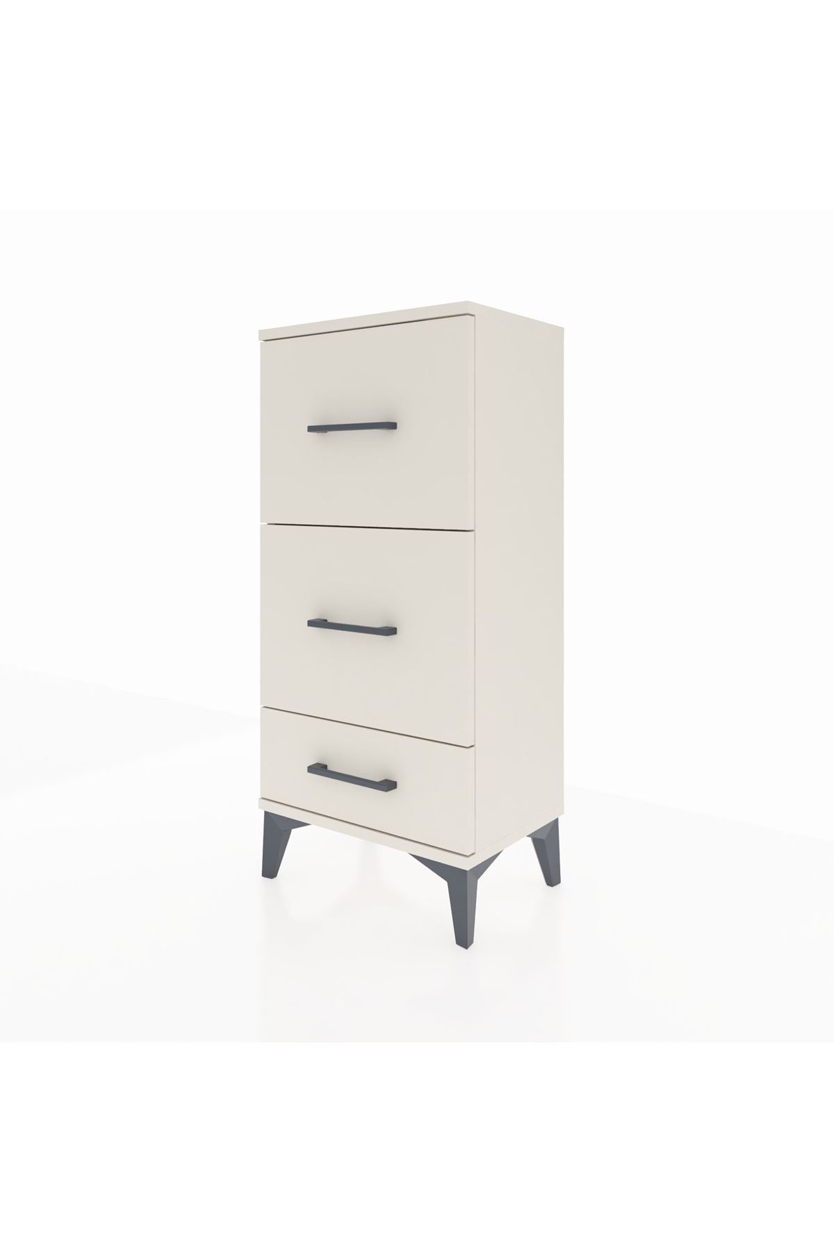 Arges Komodin 3 Çekmeceli 44x30x96 Aytaşı-Aytaşı