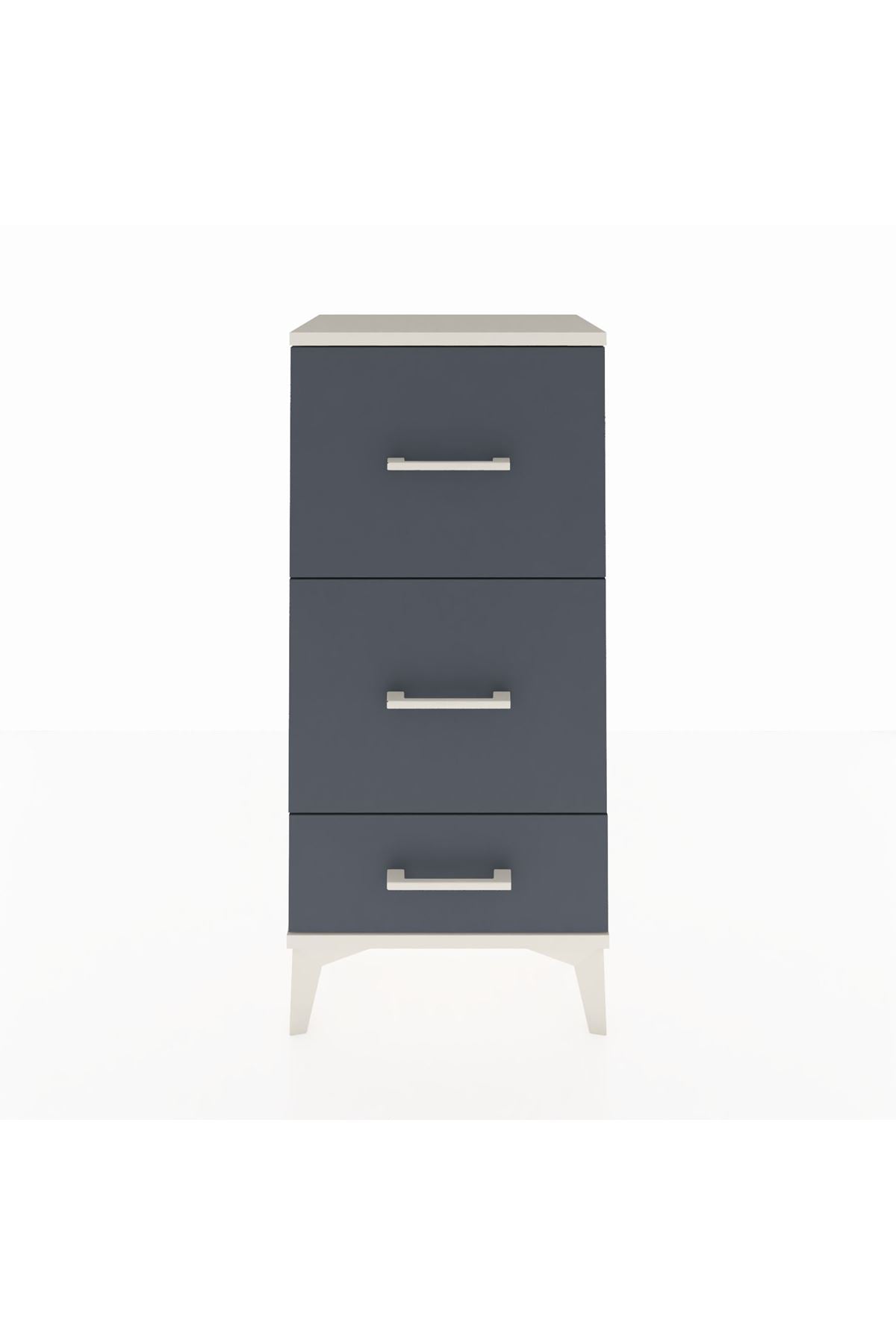 Arges Komodin 3 Çekmeceli 44x30x96 Aytaşı-Antrasit