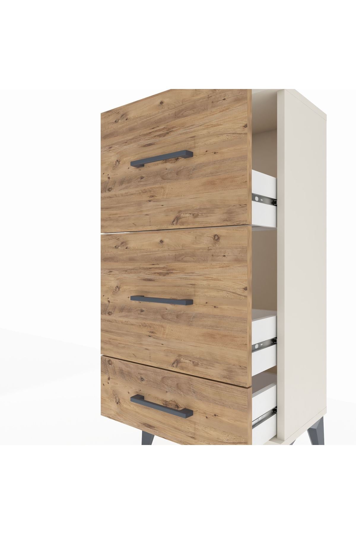 Arges Komodin 3 Çekmeceli 44x30x96 Aytaşı-Çam