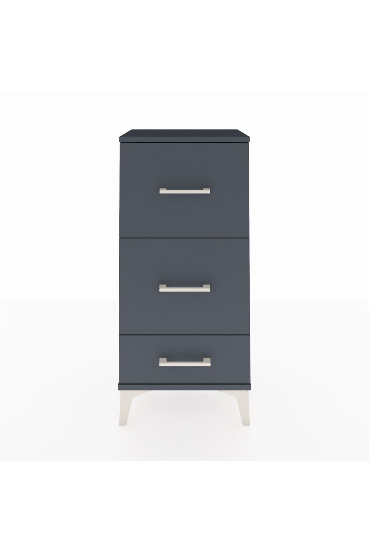 Arges Komodin 3 Çekmeceli 44x30x96 Antrasit-Antrasit