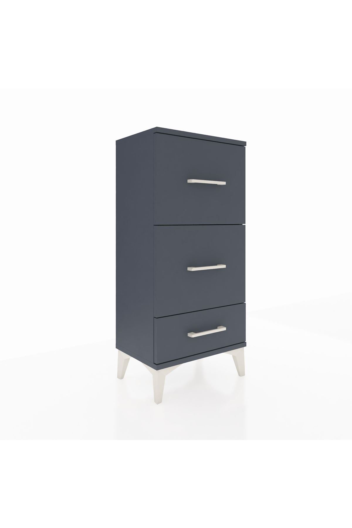 Arges Komodin 3 Çekmeceli 44x30x96 Antrasit-Antrasit