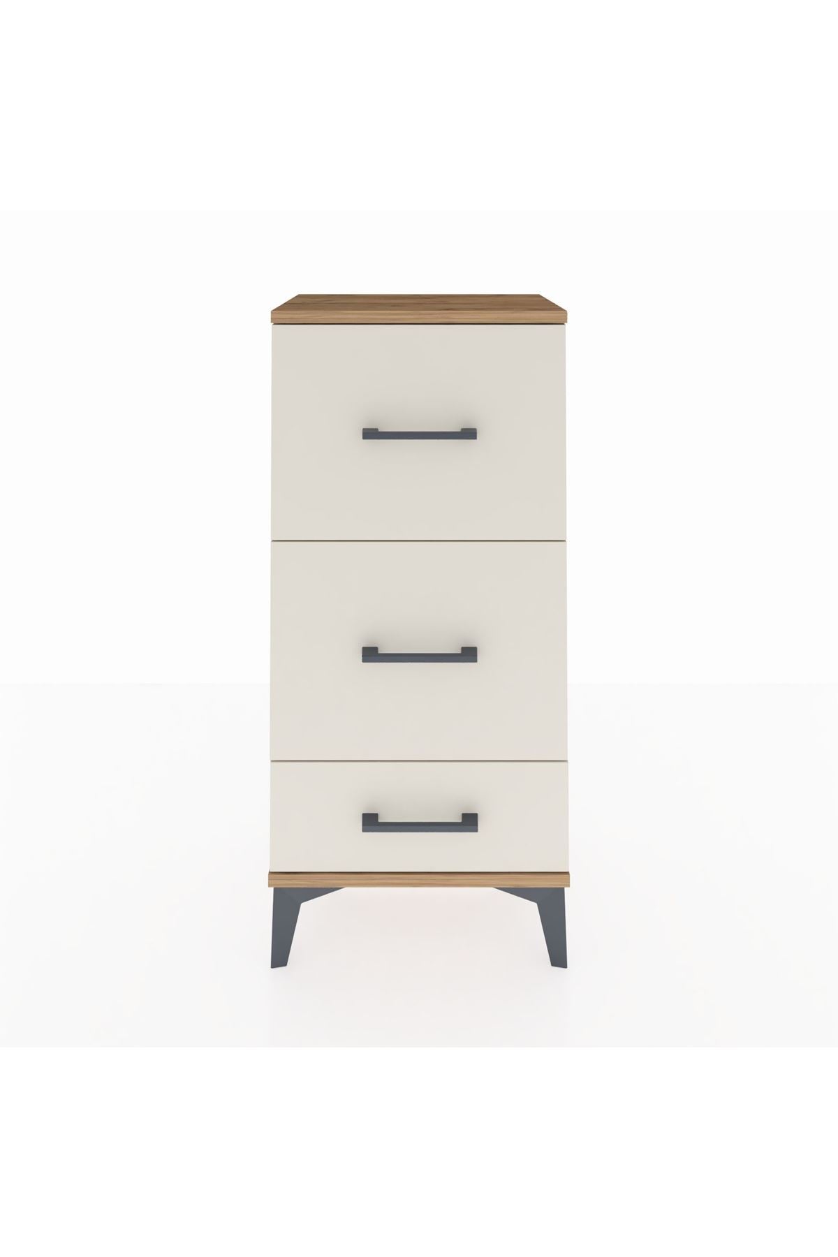 Arges Komodin 3 Çekmeceli 44x30x96 Çam-Aytaşı