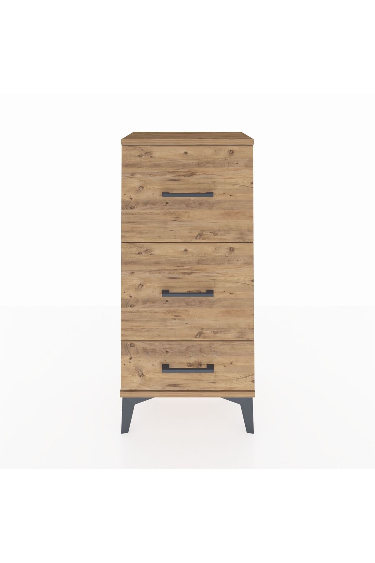 Arges Komodin 3 Çekmeceli 44x30x96 Çam-Çam